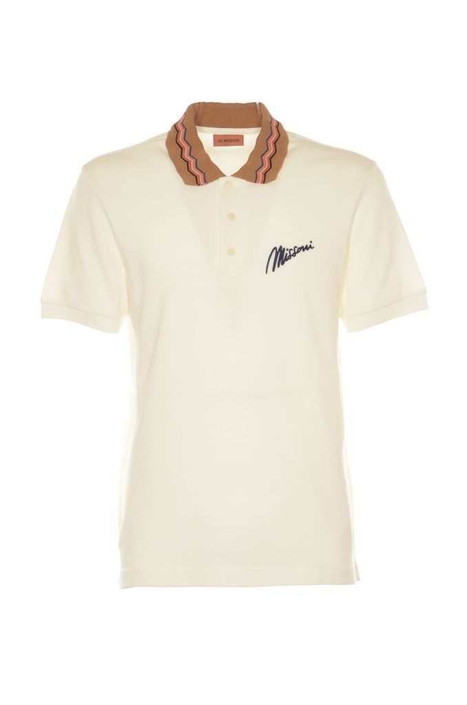 Logo Embroidered Short Sleeve Polo Shirt