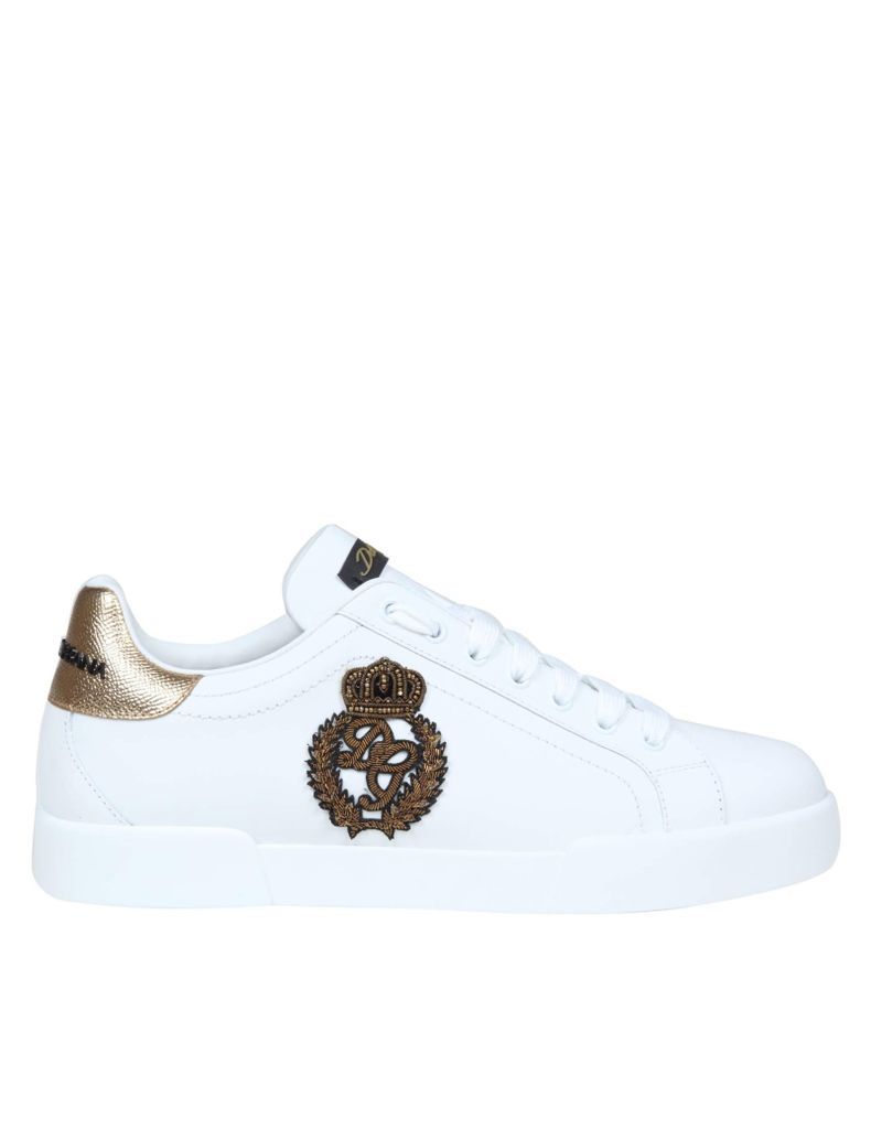 Portofino Sneakers In Leather With Side Crown Logo