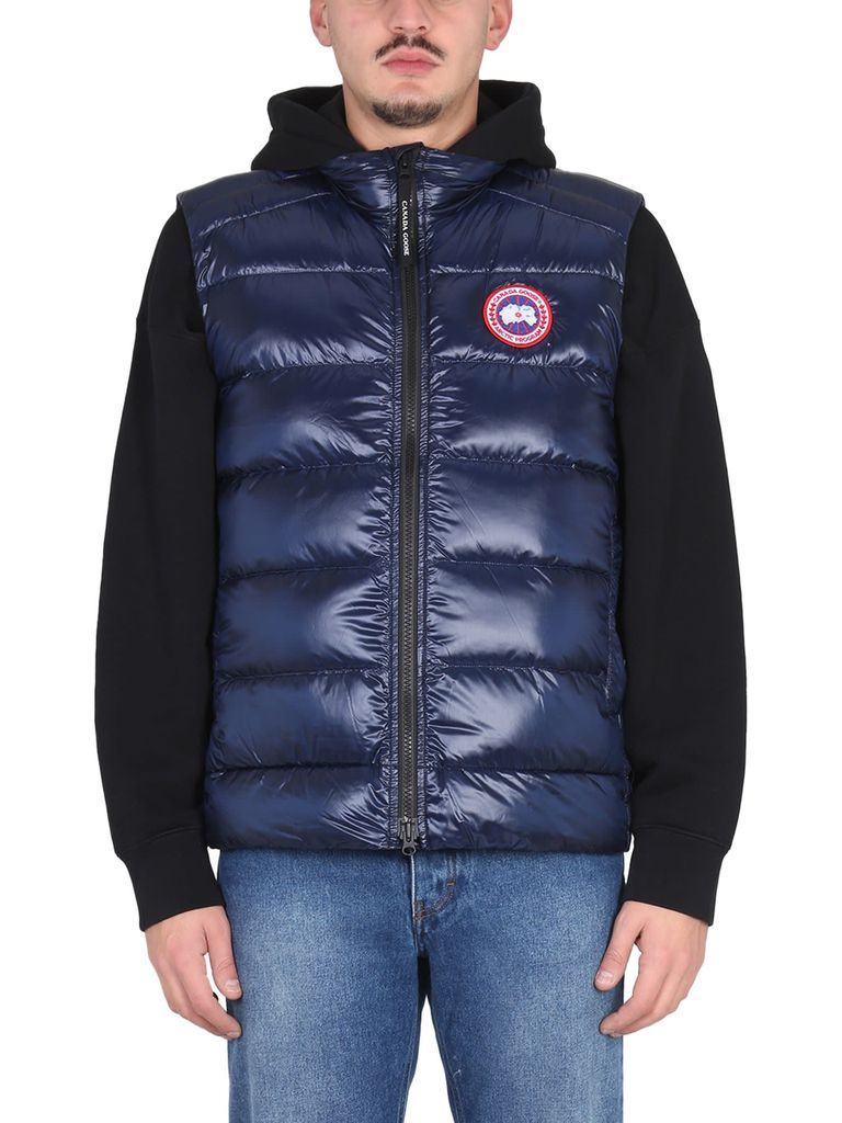 Down Vest With Logo Patch
