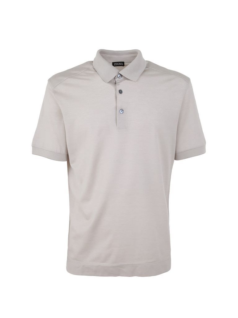 Cotton And Silk Short Sleeves Polo