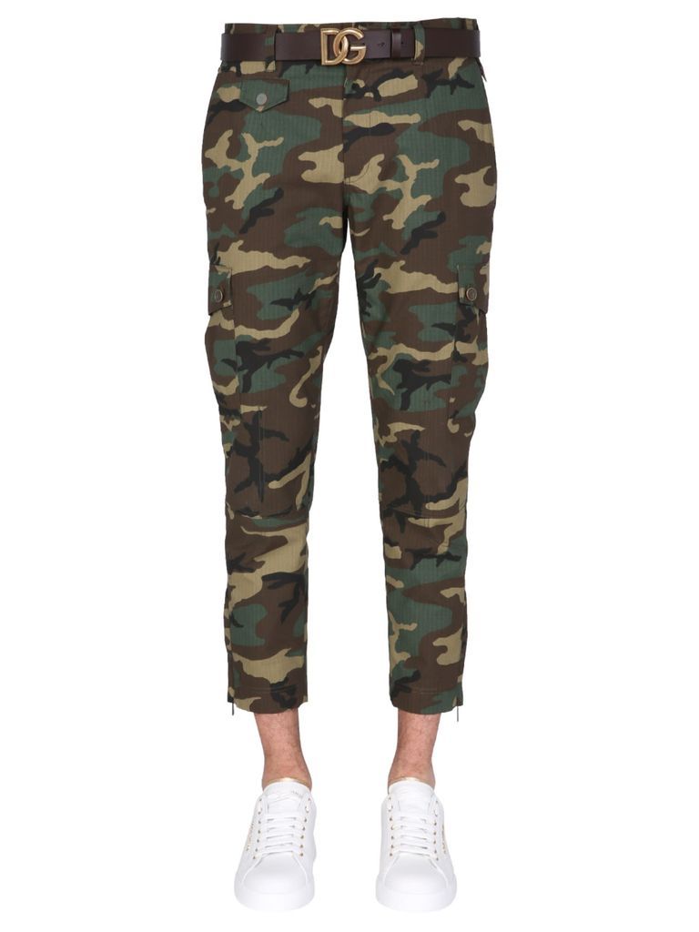 Cargo Pants With Camouflage Pattern