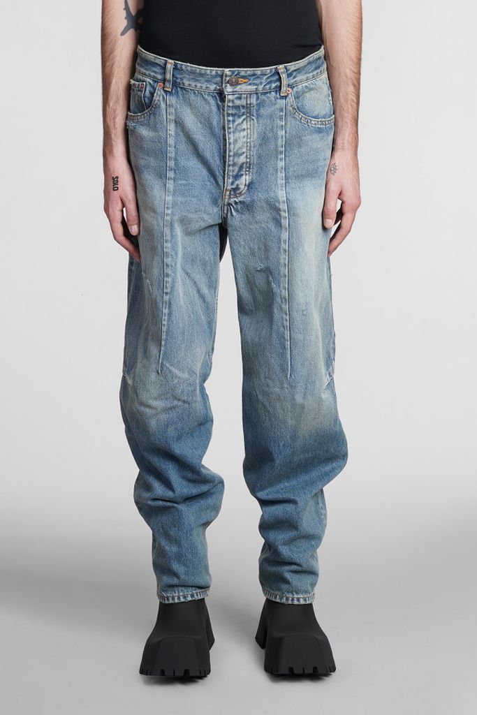 Jeans In Cyan Denim