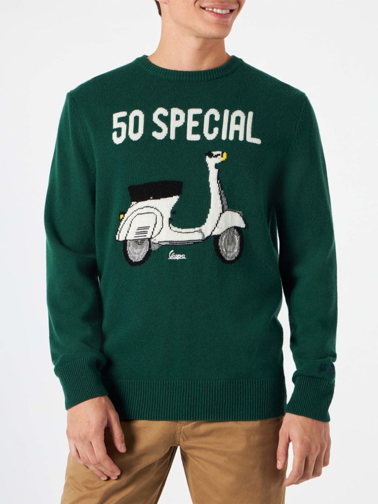 Man Sweater Vespa 50 Jacquard Print Vespa® Special Edition