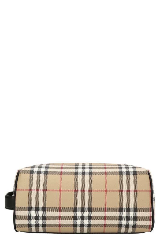 Vintage Checkered Toiletry Bag