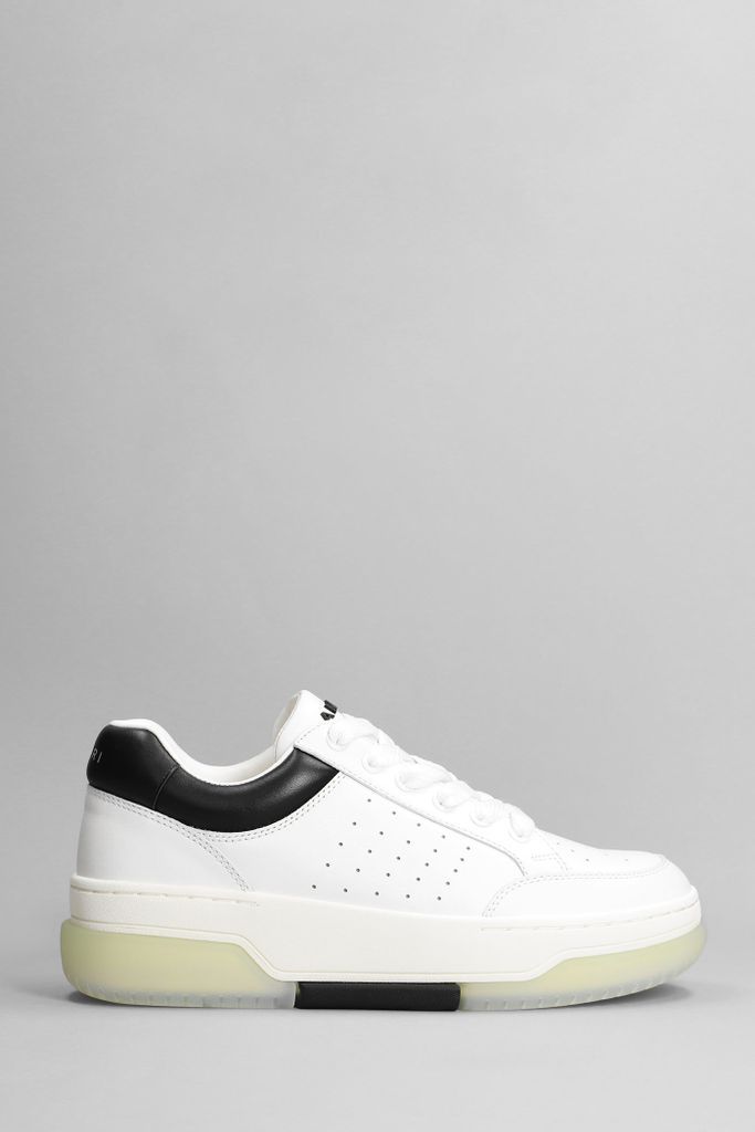 Stadium Sneakers In White Leather