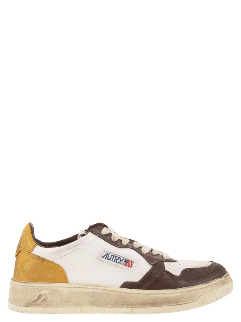 Sneakers Low Leat/leat White/brown/honey