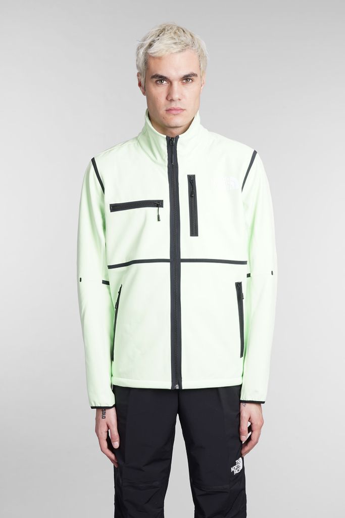 Casual Jacket In Green Synthetic Fibers
