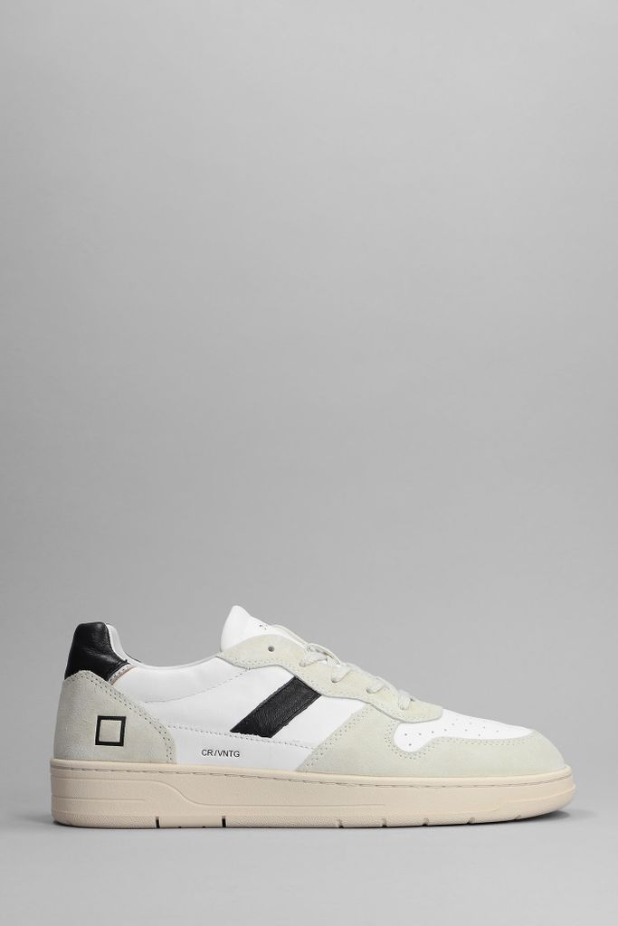 Court 2.0 Sneakers In White Suede And Leather