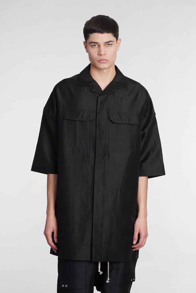 Magnum Tommy Shirt In Black Linen