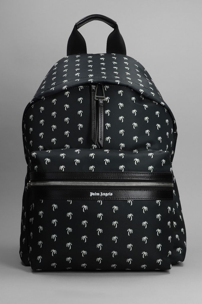 Backpack In Black Cotton