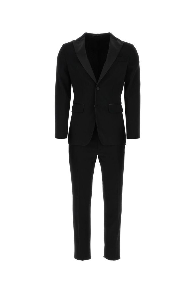 Black Stretch Viscose Suit