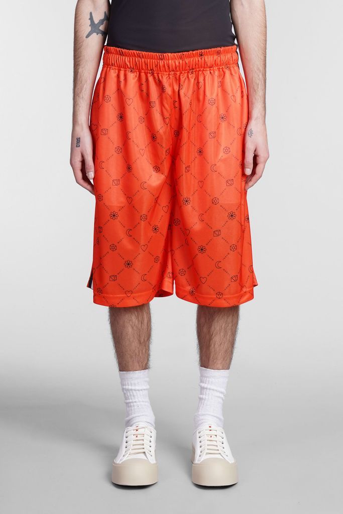 Shorts In Orange Polyester