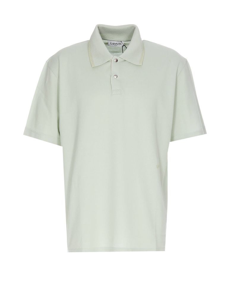 Oversize Polo With Curb Lace Detail