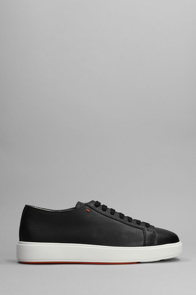 Damps Sneakers In Black Leather