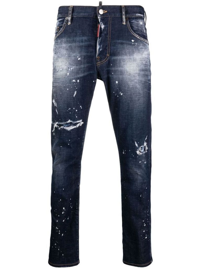 Indigo Blue Cotton Blend Jeans