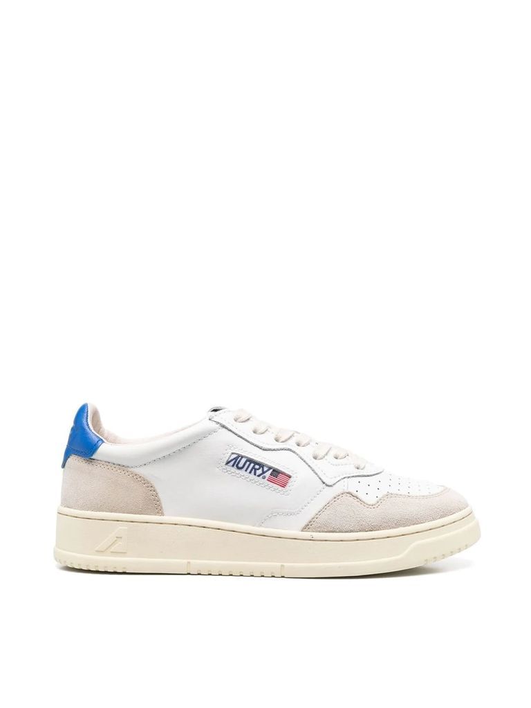 Medalist Low Man Leat Suede Wht Pblue