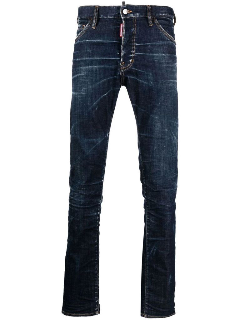 Indigo Blue Cotton Blend Jeans