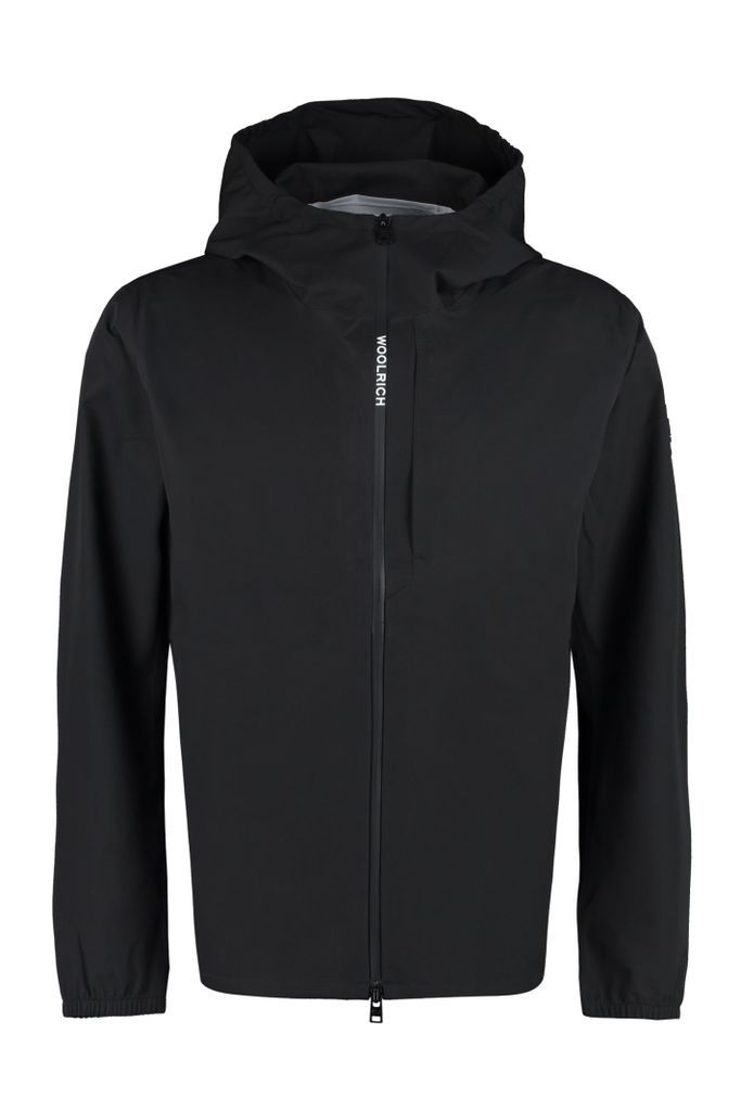 Technical Fabric Hooded Jacket