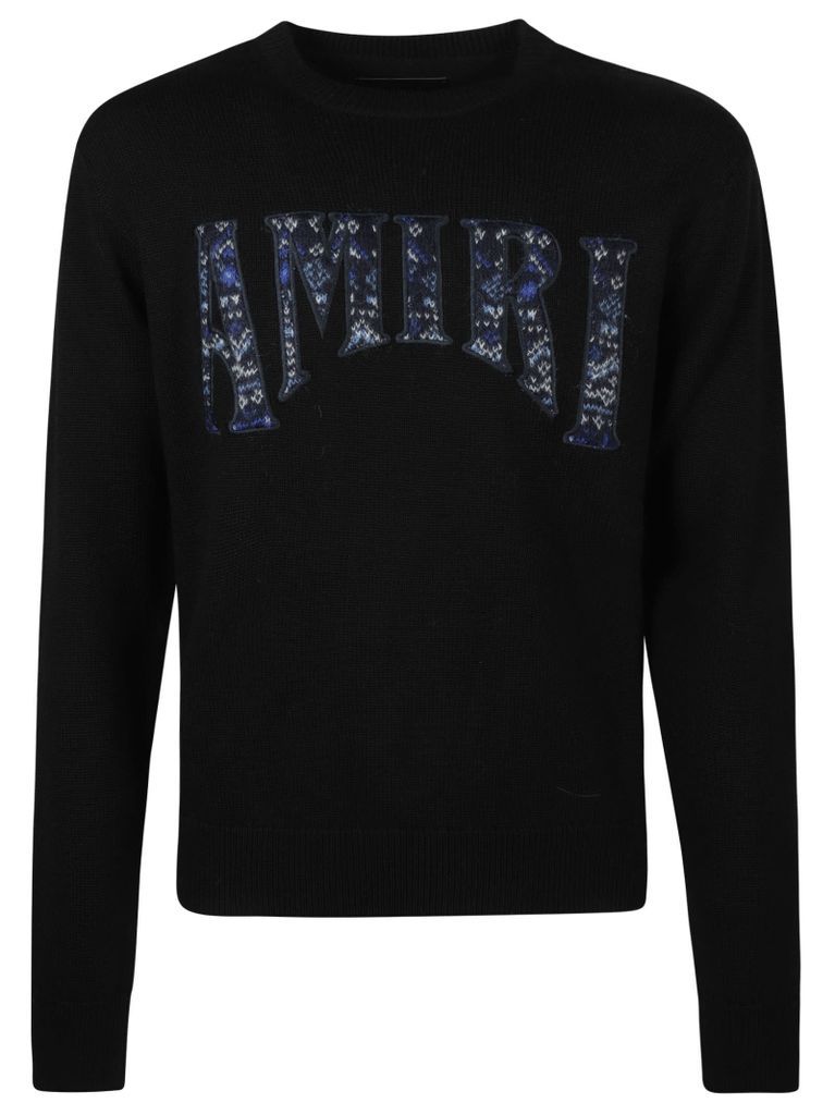 Logo Embroidered Knit Sweater