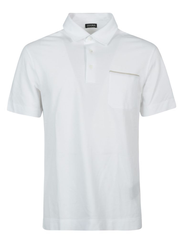 Patched Pocket Plain Polo Shirt