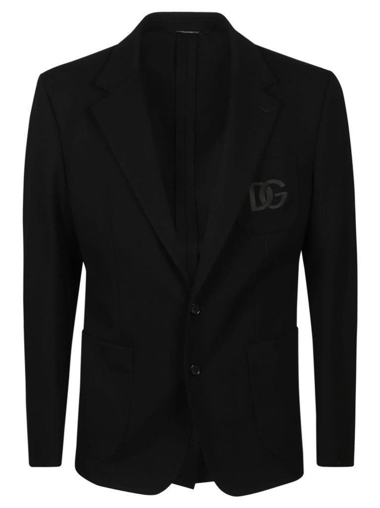 Chest Logo Embroidered Blazer