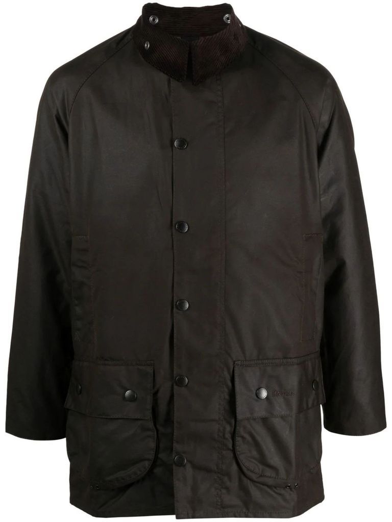Olive Brown Cotton Beaufort Wax Jacket
