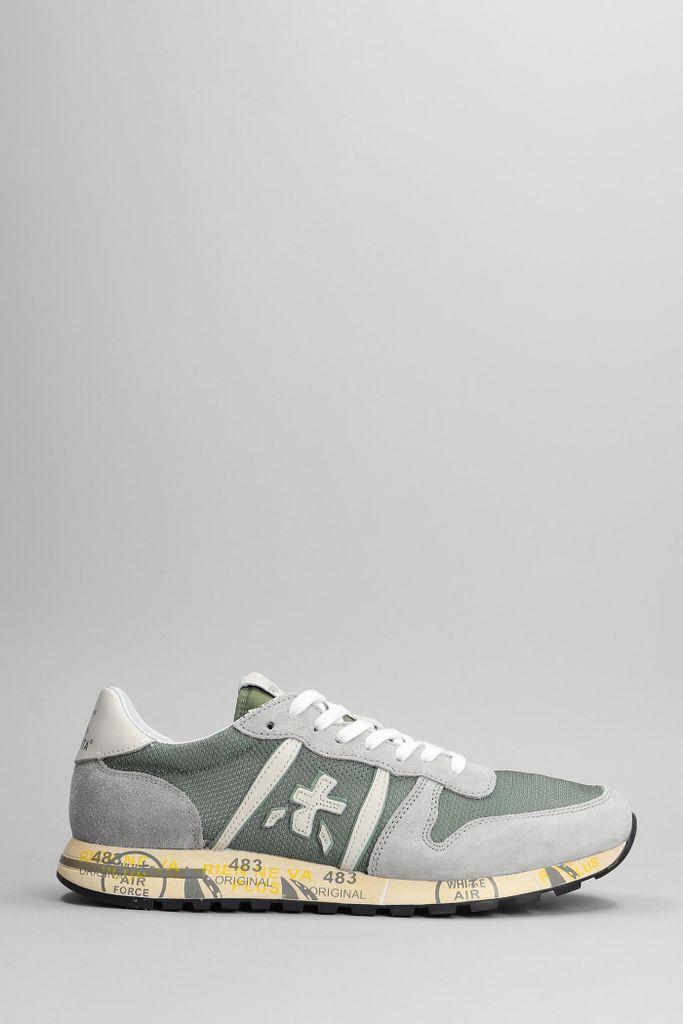 Eric Sneakers In Grey Suede And Fabric