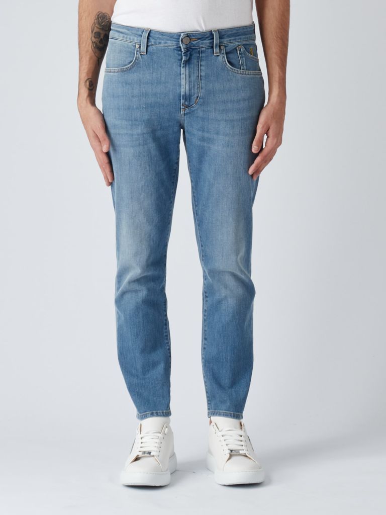 Pantalone Uomo 5 Tasche Patch Jeans