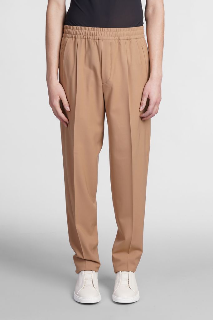 Pants In Camel Polyester