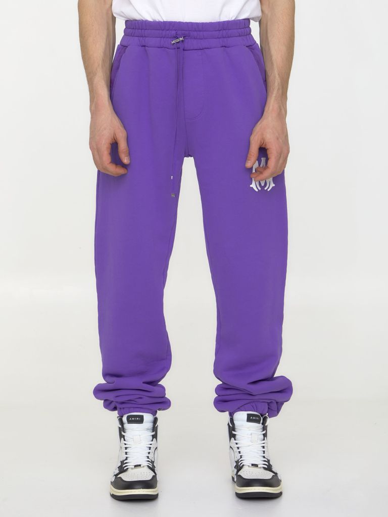 Purple Cotton Joggers