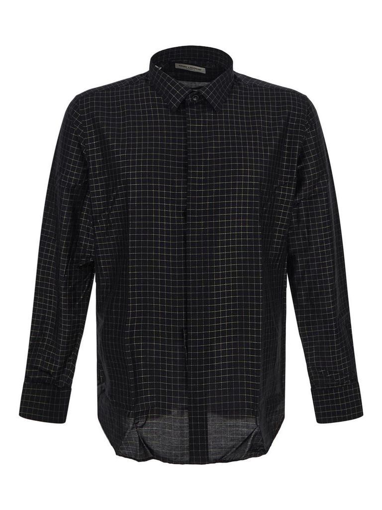Classic Shirt With Yves Neck Check Pattern