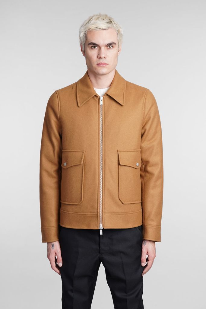 Casual Jacket In Beige Wool