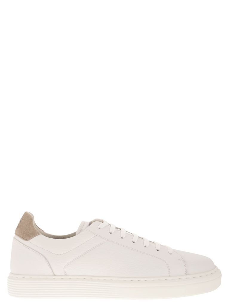 Calfskin Trainers With Grain