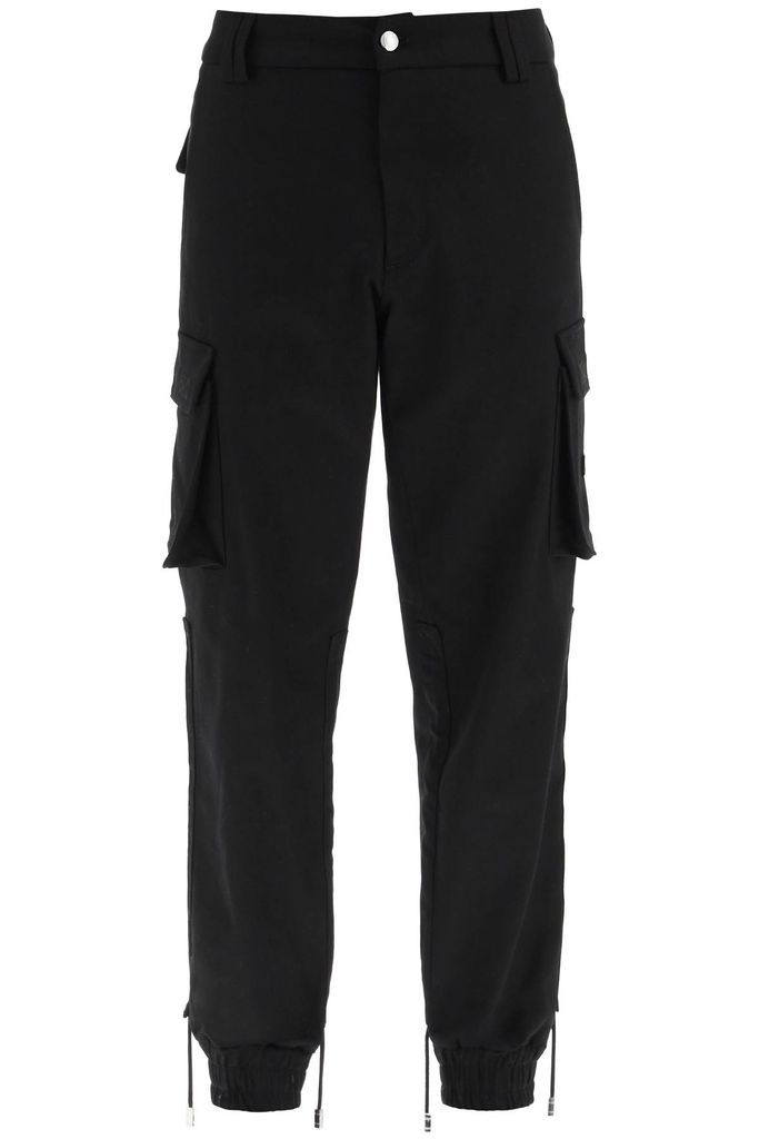 Cotton Cargo Pants With Drawstrings
