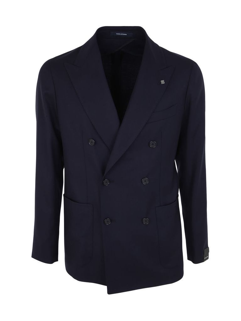 Double Breasted Piquet Blazer
