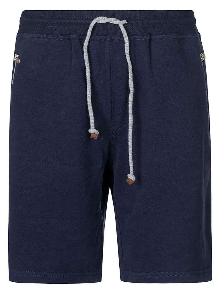 Drawstring Waist Zipped Pocket Shorts