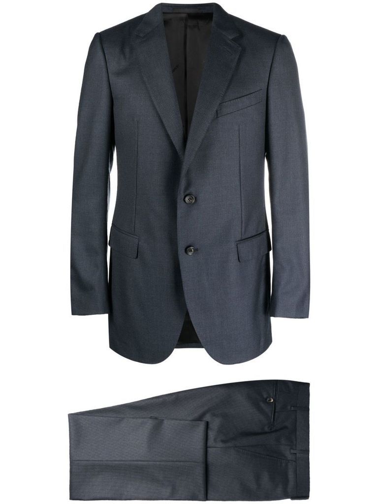 Navy Blue Wool Blend Suit