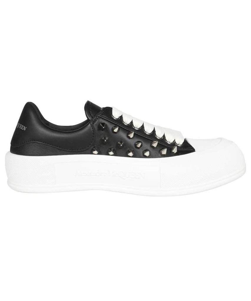 Deck Plimsoll Leather Sneakers