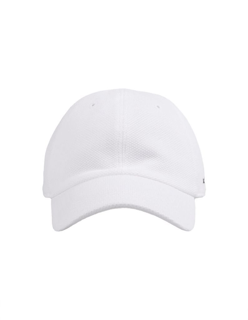 White Baseball Cap With Side Logo
