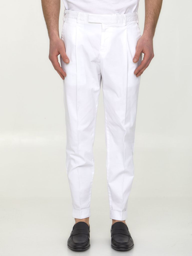 White Gabardine Trousers