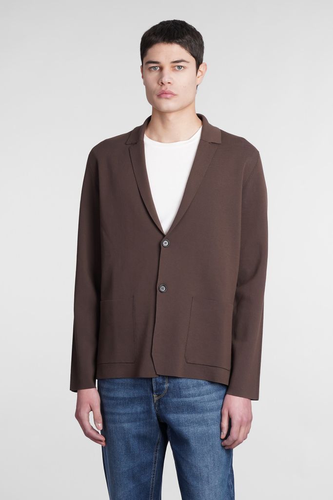 Cardigan In Brown Cotton