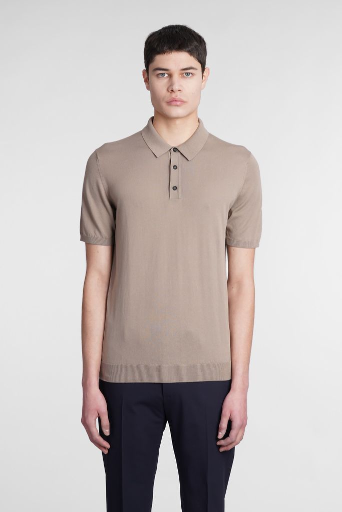 Polo In Taupe Cotton