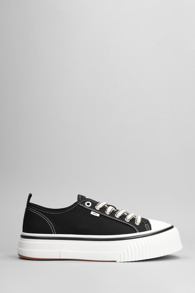 Sneakers In Black Cotton
