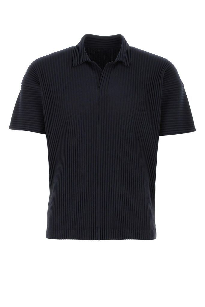 Midnight Blue Polyester Polo Shirt