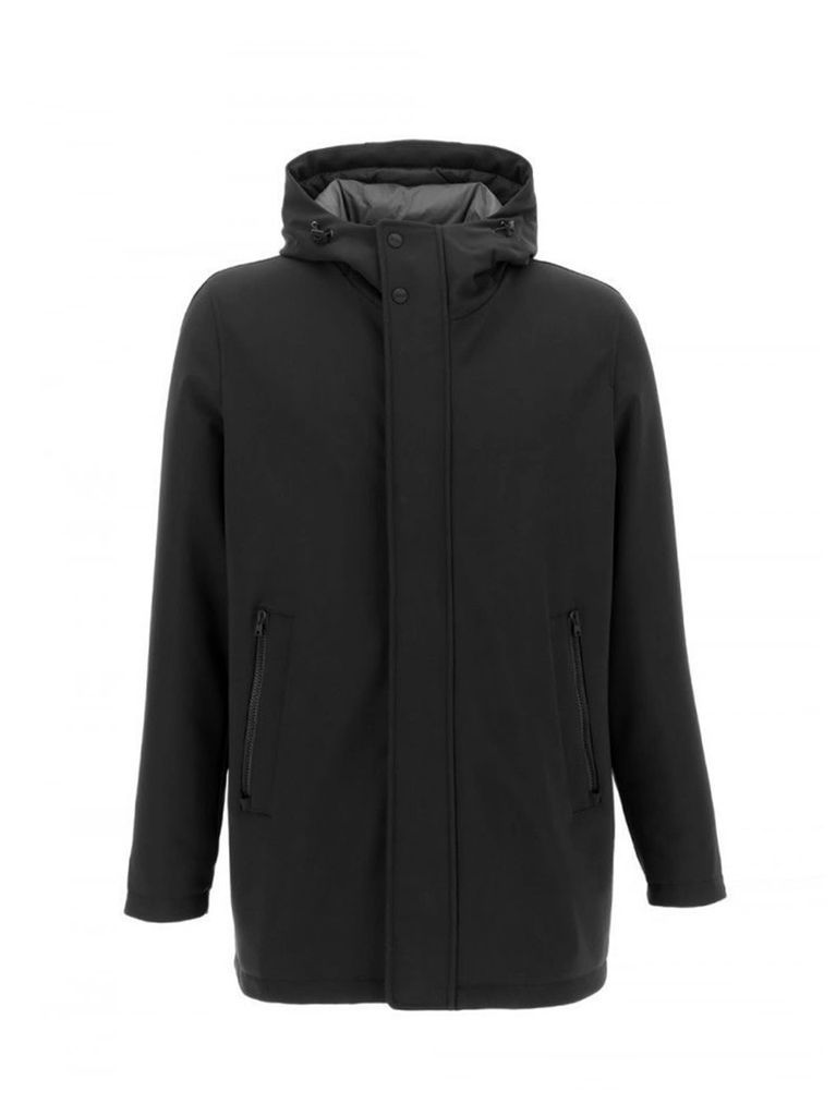 Down Jacket With Fixed Hood