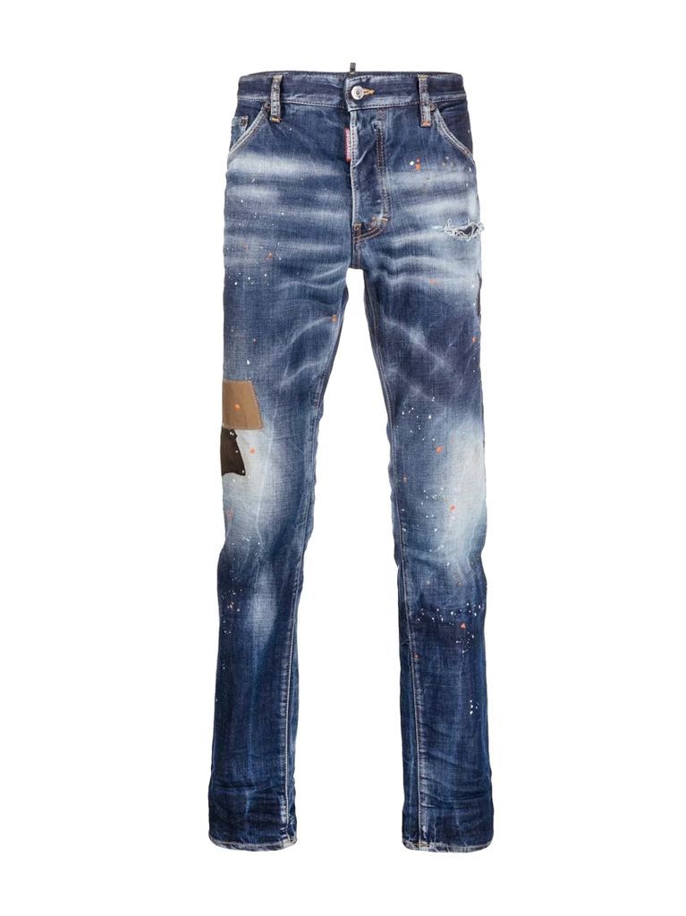 Dark Warm Patch Wash Cool Guy Jeans