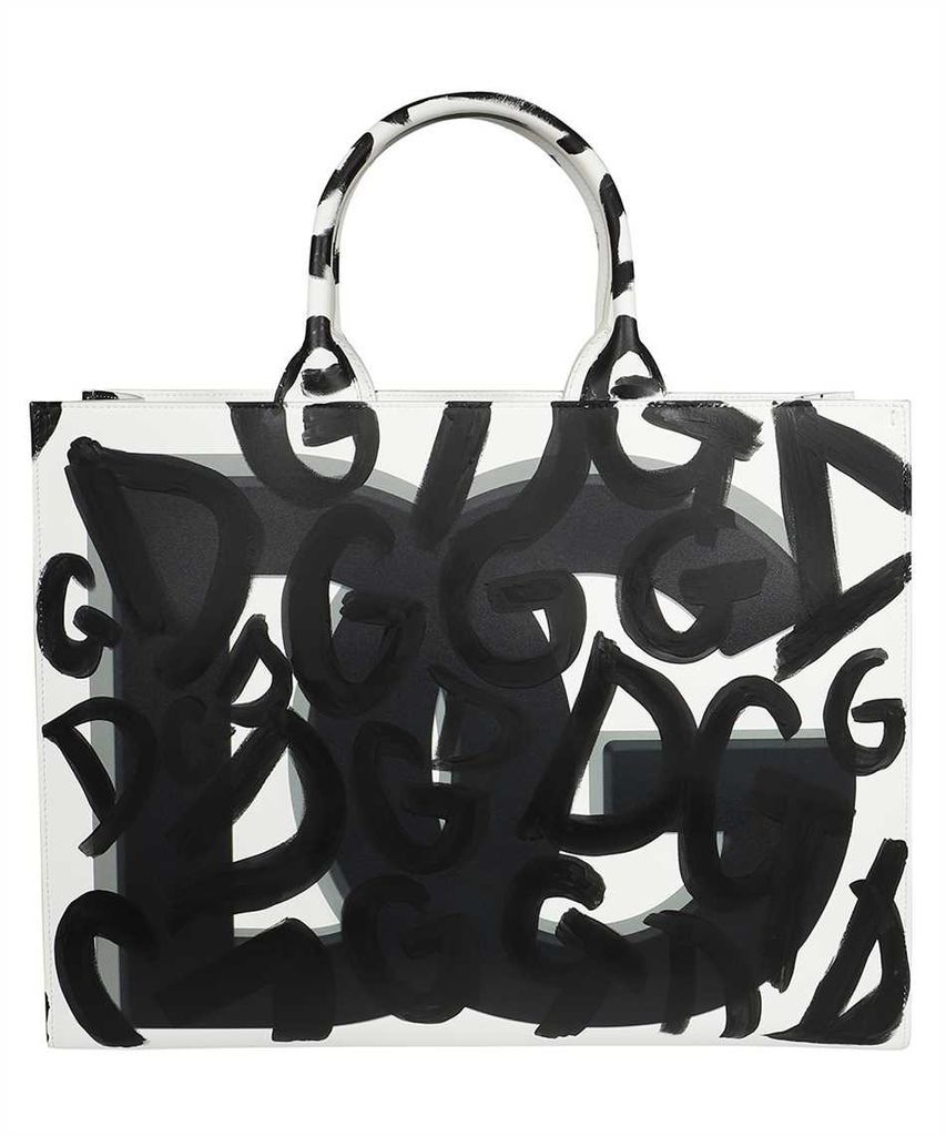 Dg Daily Printed Leather Tote Bag