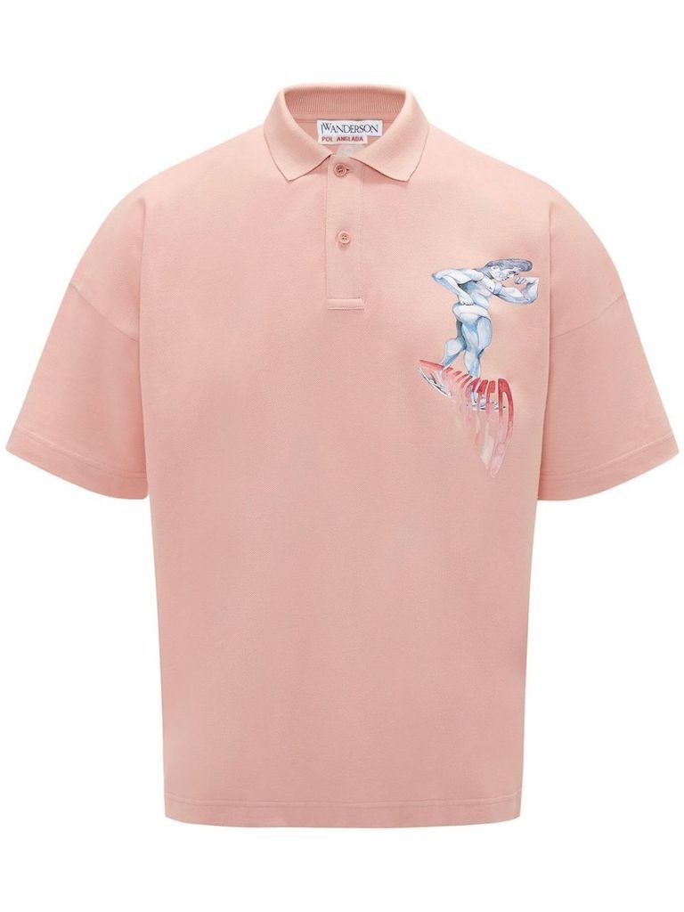 Rose Pink Cotton Polo Shirt
