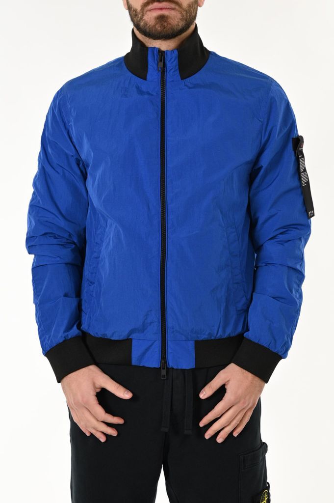 Agnel - Bomber Jacket With Contrasting Color Inserts