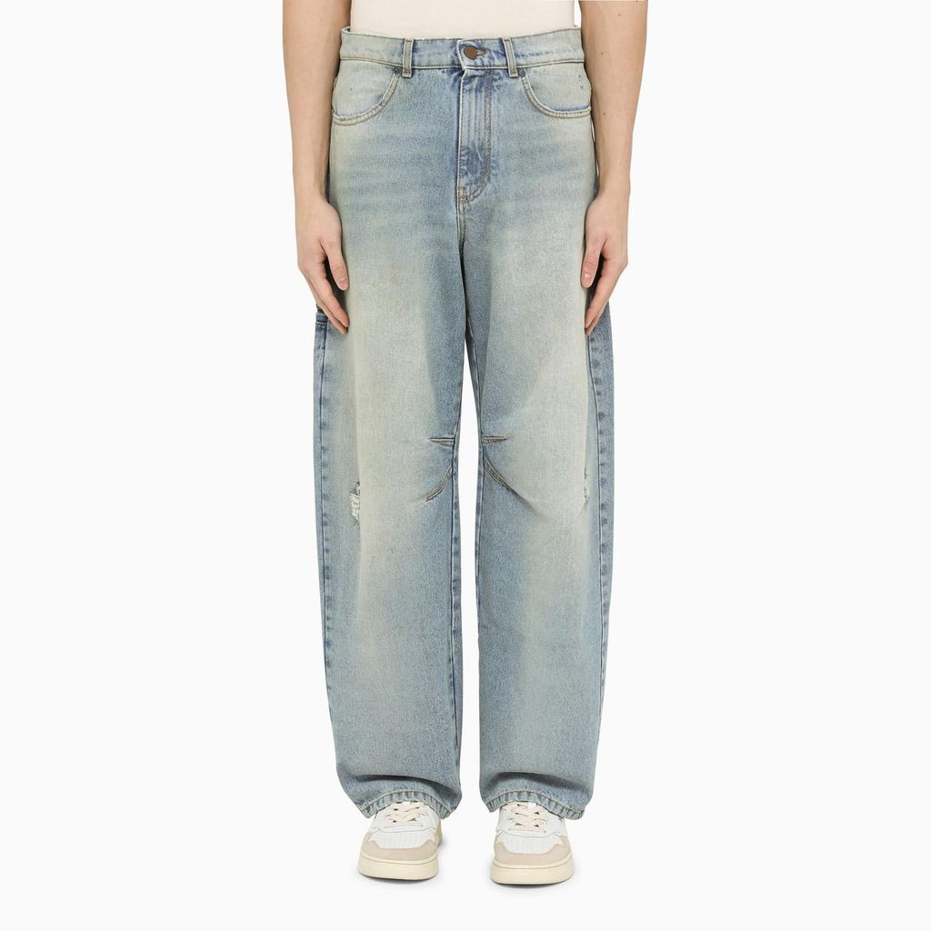 Light Blue Washed Baggy Jeans